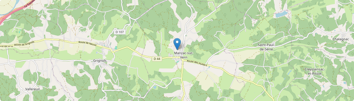 Manzac-sur-Vern - Carte