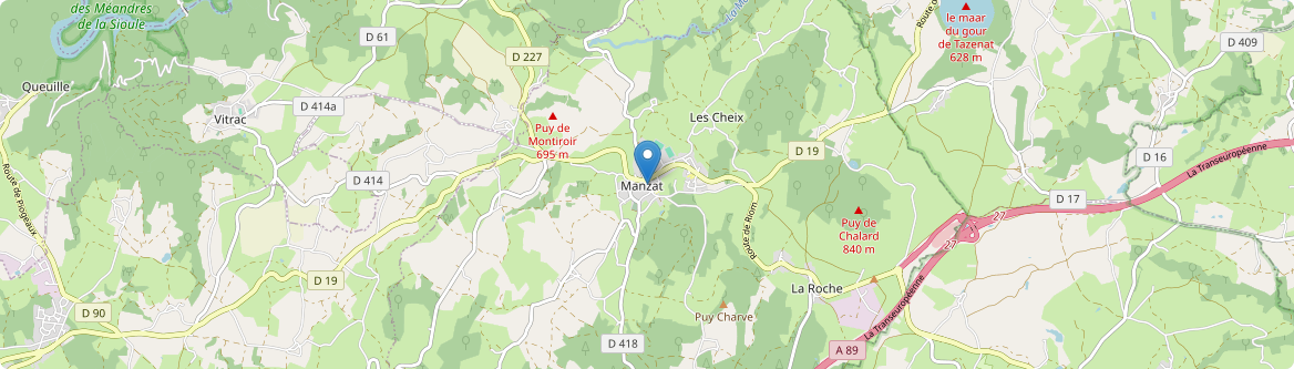 Manzat - Carte