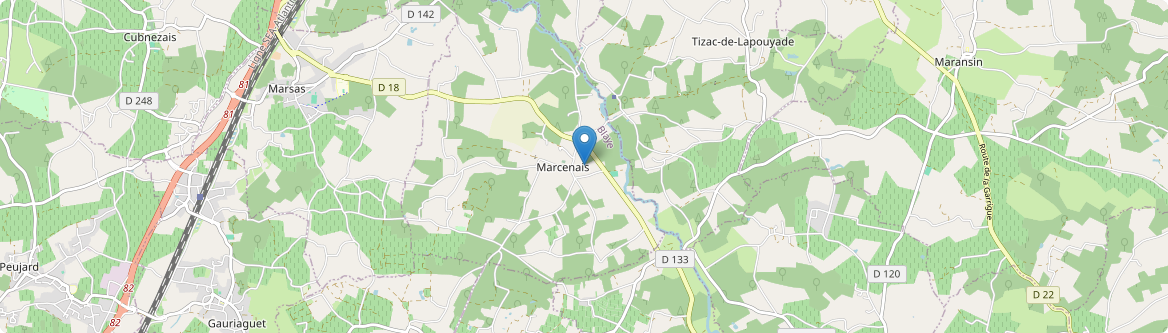 Marcenais - Carte