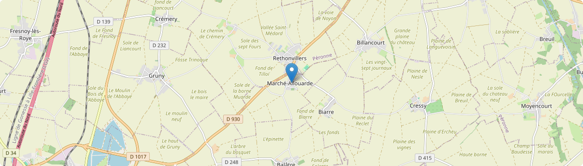Marché-Allouarde - Carte