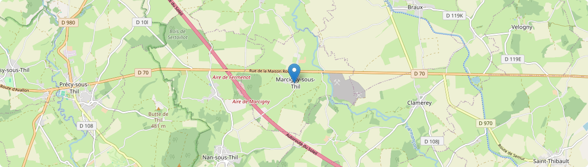 Marcigny-sous-Thil - Carte