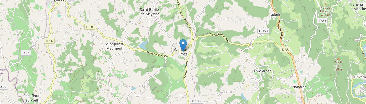Marcillac-la-Croze - Carte
