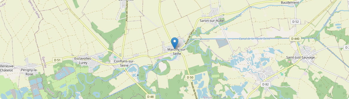 Marcilly-sur-Seine - Carte
