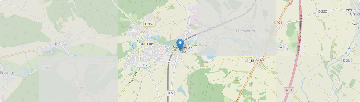 Marcilly-sur-Tille - Carte
