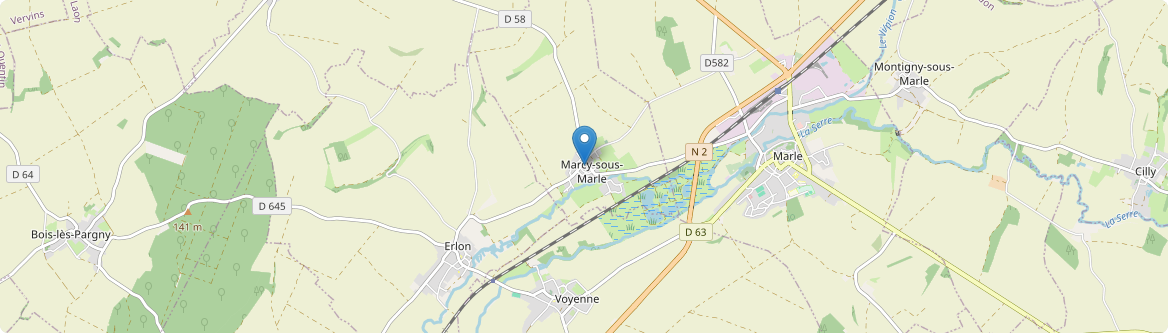 Marcy-sous-Marle - Carte