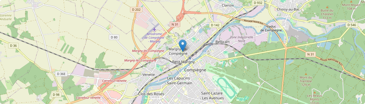 Margny-lès-Compiègne - Carte