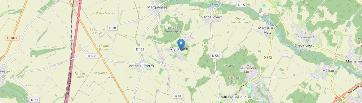 Margny-sur-Matz - Carte