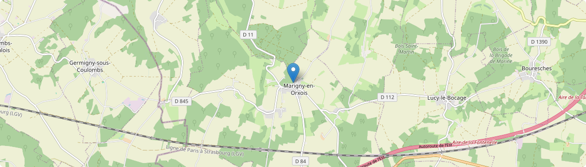 Marigny-en-Orxois - Carte