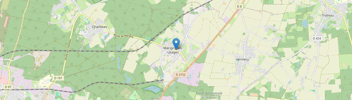 Marigny-les-Usages - Carte
