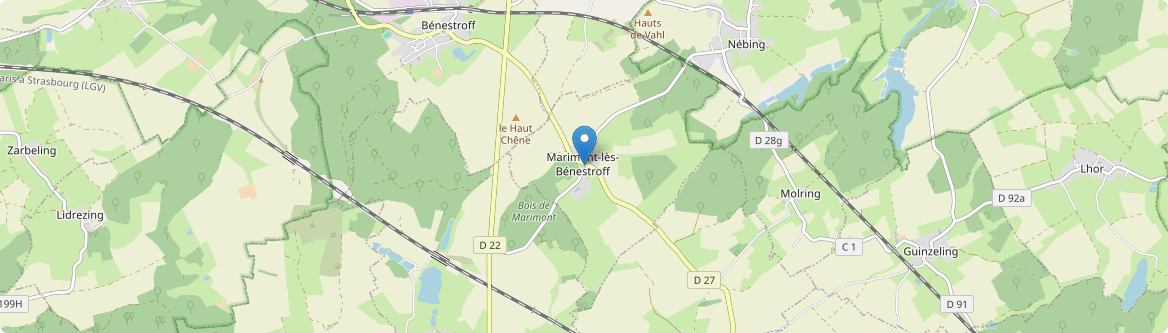 Marimont-lès-Bénestroff - Carte
