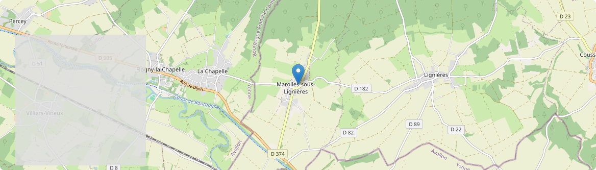 Marolles-sous-Lignières - Carte