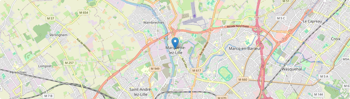 Marquette-lez-Lille - Carte