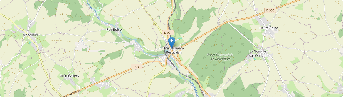 Marseille-en-Beauvaisis - Carte