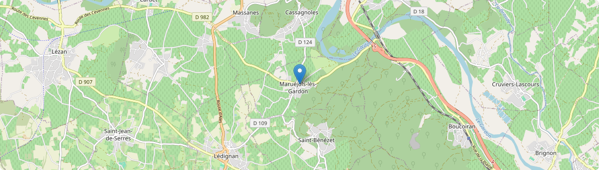 Maruéjols-lès-Gardon - Carte