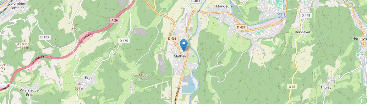 Mathay - Carte