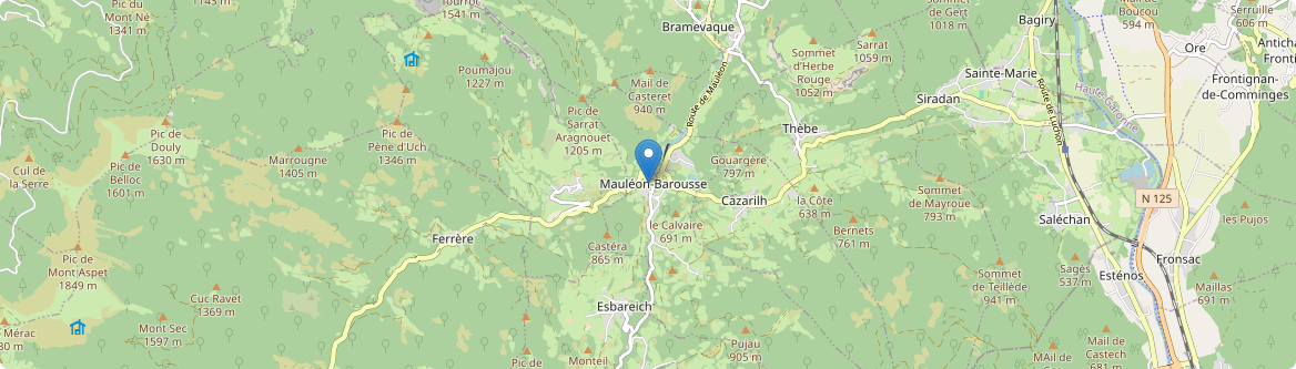 Mauléon-Barousse - Carte