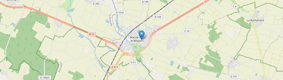 Mauzé-sur-le-Mignon - Carte