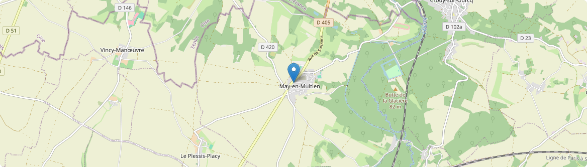 May-en-Multien - Carte