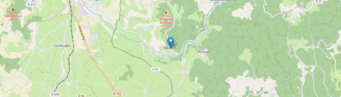 Mazerat-Aurouze - Carte