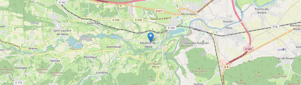 Mazères-de-Neste - Carte