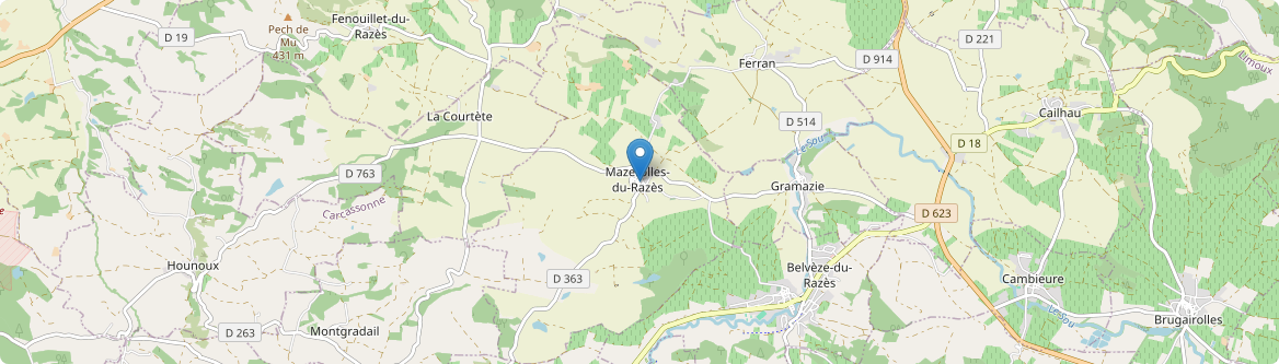 Mazerolles-du-Razès - Carte