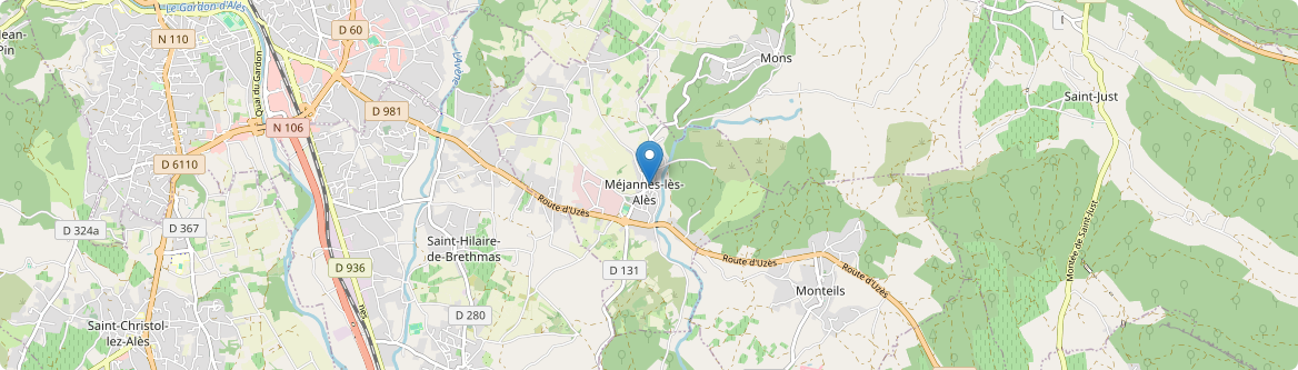 Méjannes-lès-Alès - Carte