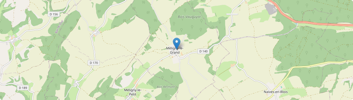Méligny-le-Grand - Carte