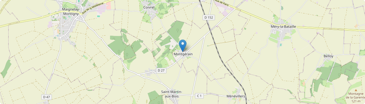 Ménévillers - Carte