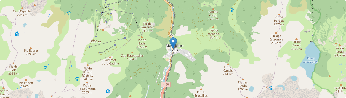 Mérens-les-Vals - Carte
