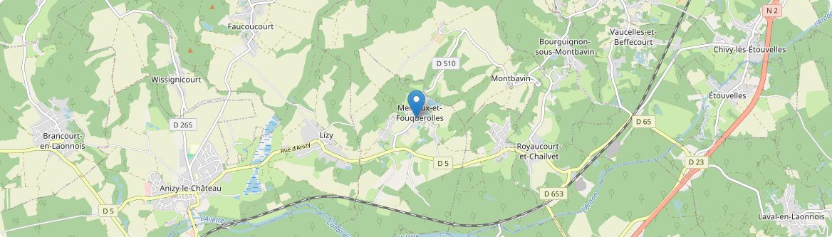 Merlieux-et-Fouquerolles - Carte