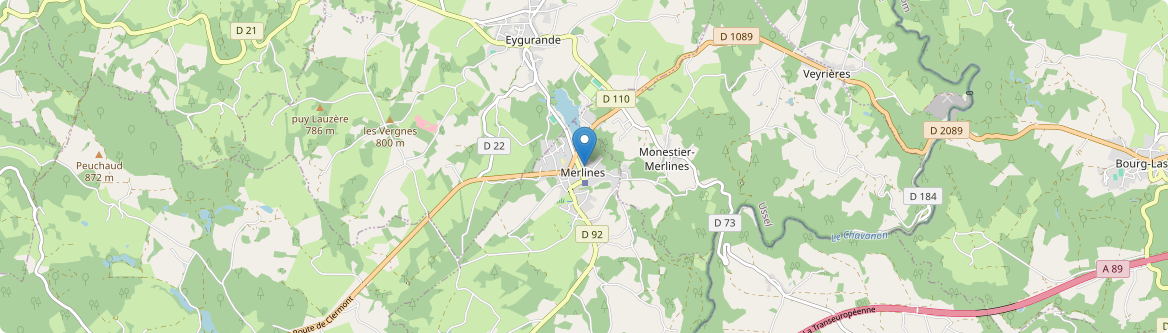 Merlines - Carte