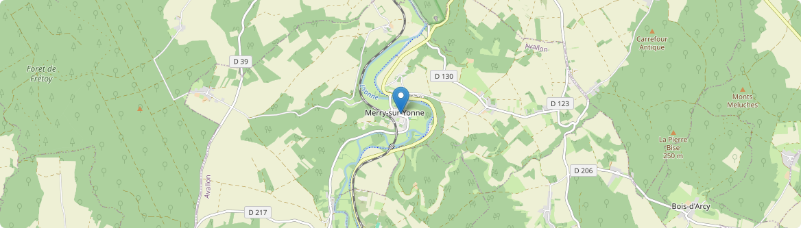 Merry-sur-Yonne - Carte