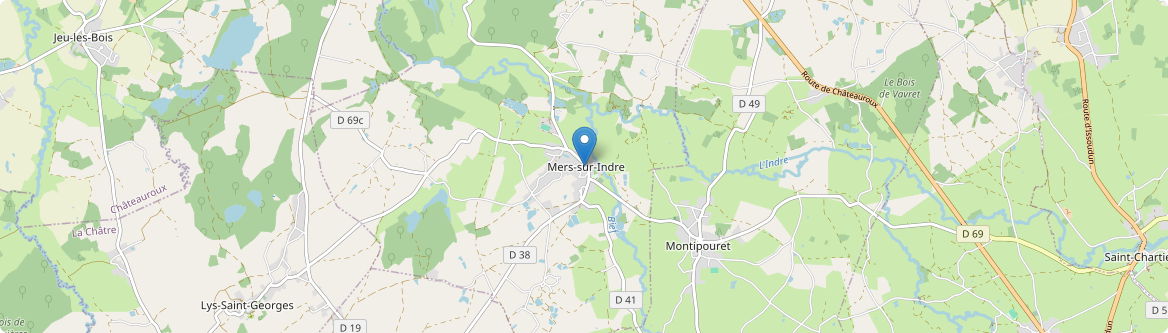 Mers-sur-Indre - Carte