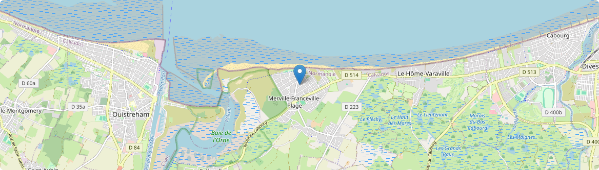 Merville-Franceville-Plage - Carte