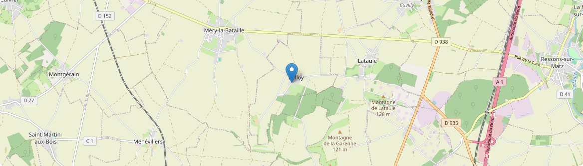Méry-la-Bataille - Carte