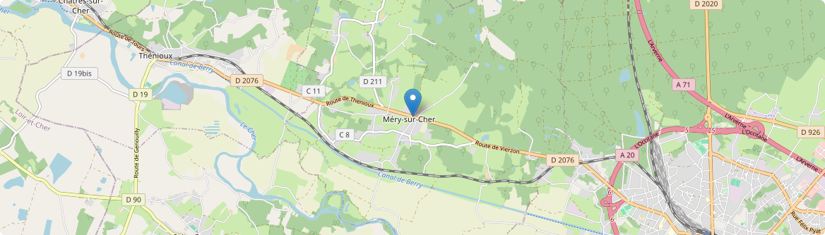 Méry-sur-Cher - Carte