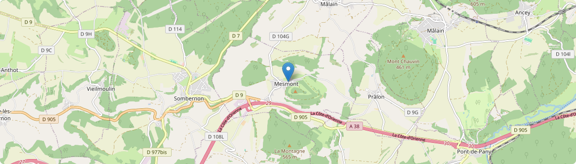 Mesmont - Carte
