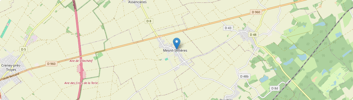 Mesnil-Sellières - Carte