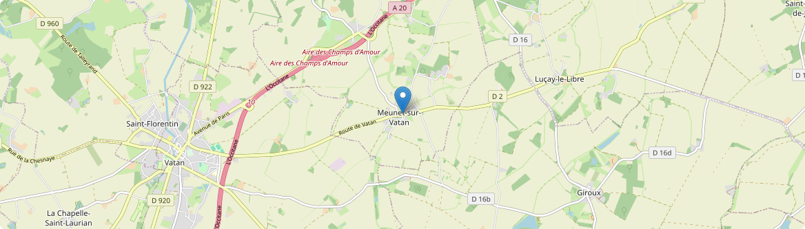 Meunet-sur-Vatan - Carte