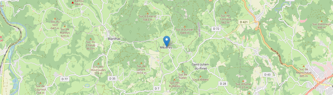 Mézères - Carte
