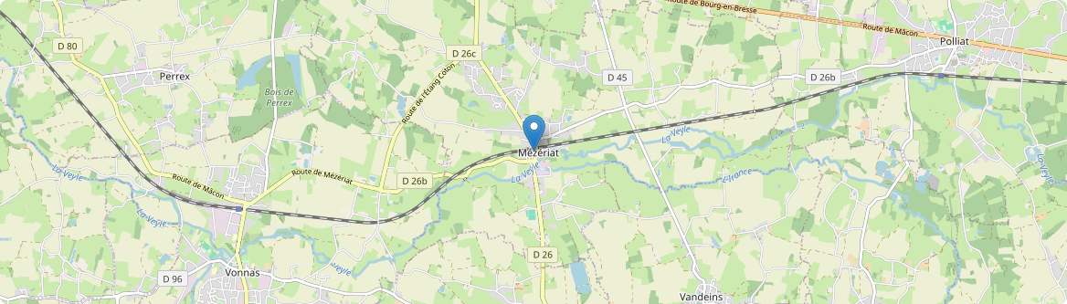 Mézériat - Carte