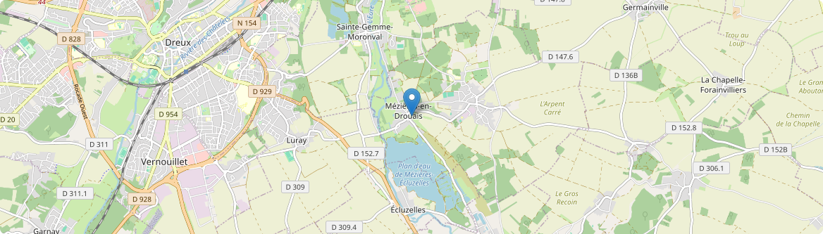 Mézières-en-Drouais - Carte
