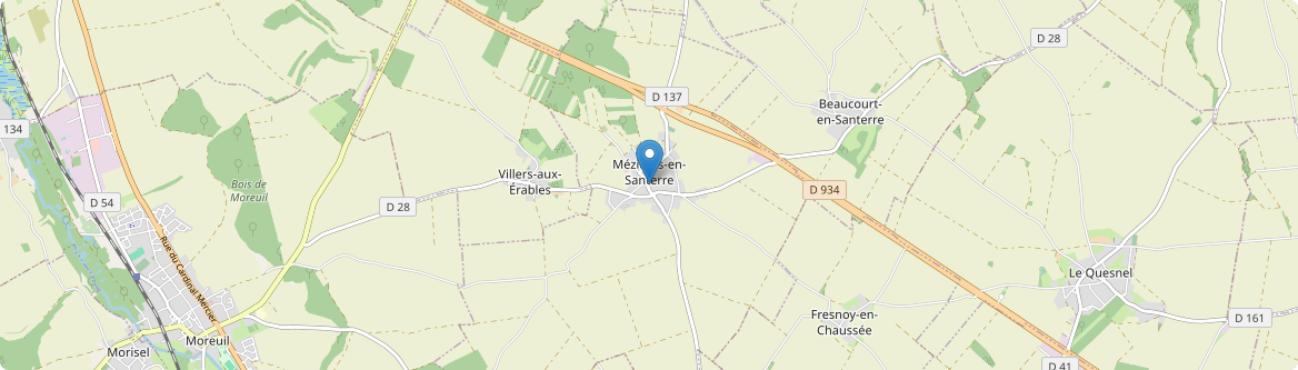 Mézières-en-Santerre - Carte