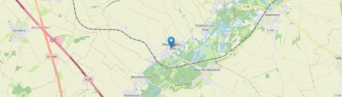 Mézières-sur-Oise - Carte