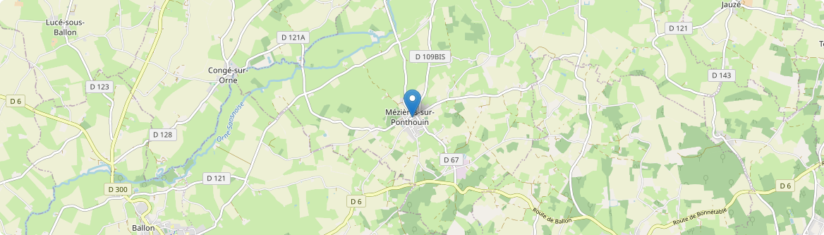Mézières-sur-Ponthouin - Carte