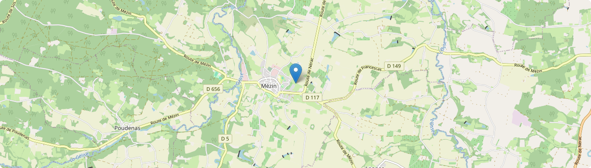 Mézin - Carte