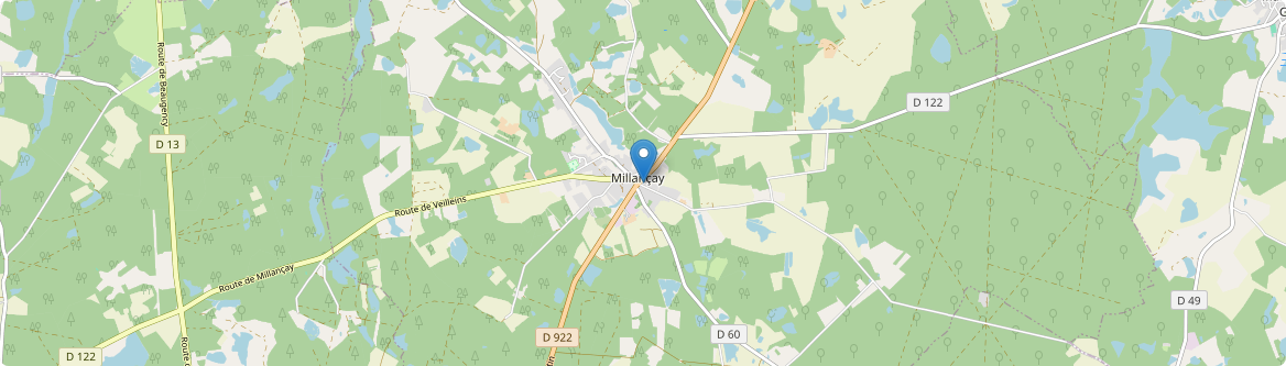 Millançay - Carte
