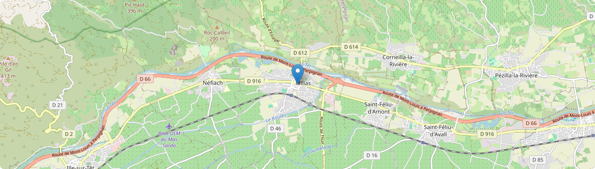 Millas - Carte