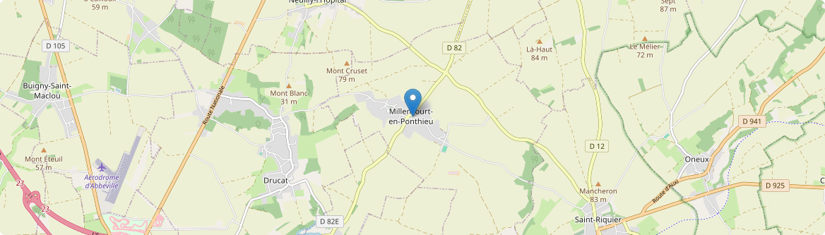 Millencourt-en-Ponthieu - Carte