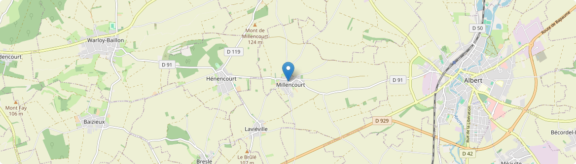 Millencourt - Carte